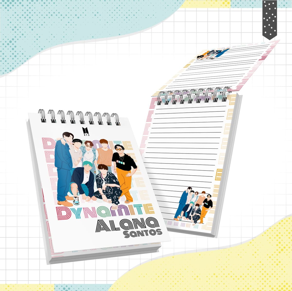 Bloquinho A6 BTS Personalizável Arquivo Digital PNG PDF 1 Bloquinho A6 BTS Personalizável Arquivo Digital PNG PDF