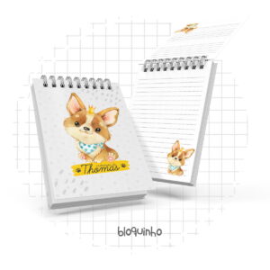Bloquinho A6 Cachorrinho Cute Arquivo Digital para Personalizar 32 Bloquinho A6 Cachorrinho Cute Arquivo Digital para Personalizar