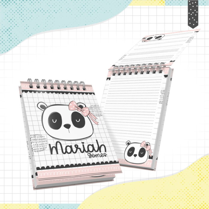 bloquinho a6 panda menina arquivo digital