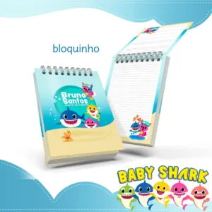 Bloquinho Anotações Baby Shark 4 Bloquinho Anotações Baby Shark
