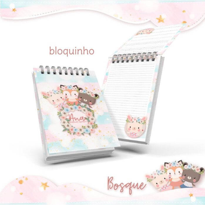 Bloquinho Anotações Bosque Menina