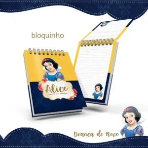 Bloquinho Anotações Branca de Neve 9 Bloquinho Anotações Branca de Neve