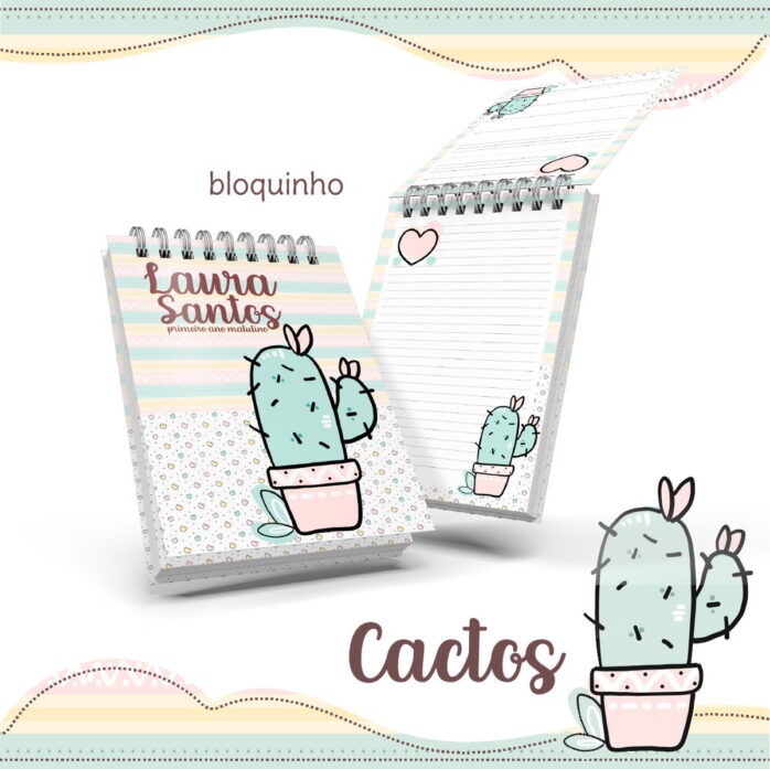 Bloquinho Anotações Cactos
