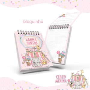 Bloquinho Anotações Circo Menina