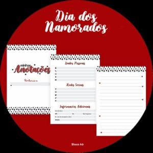 Bloquinho Anotações Dia dos Namorados