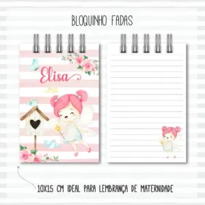 Bloquinho Anotações Fadas 3 Bloquinho Anotações Fadas