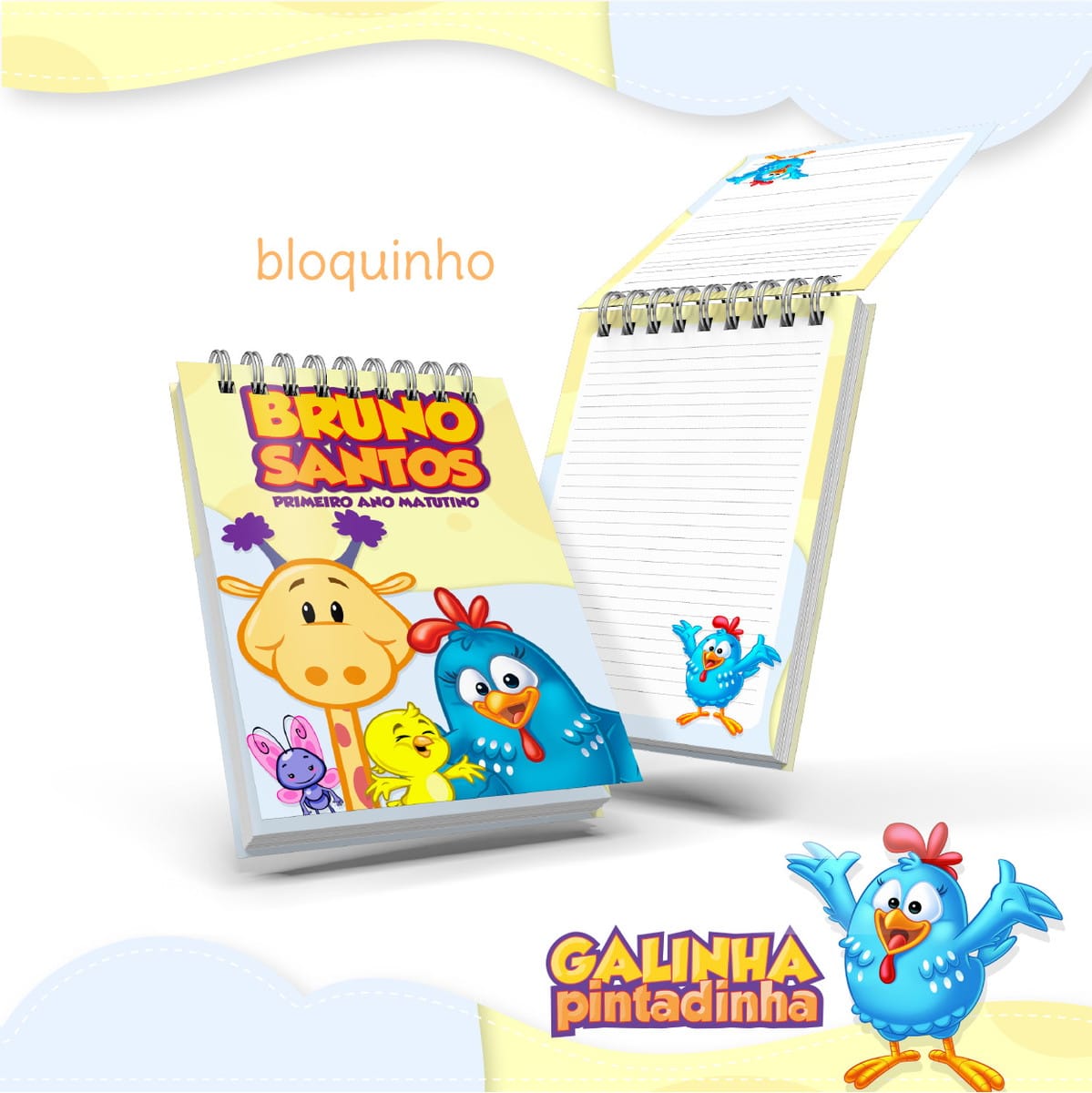 Bloquinho Galinha Pintadinha Azul Para Imprimir 1 Bloquinho Galinha Pintadinha Azul Para Imprimir