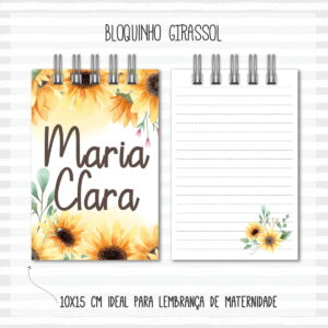 Bloquinho Anotações Girassol