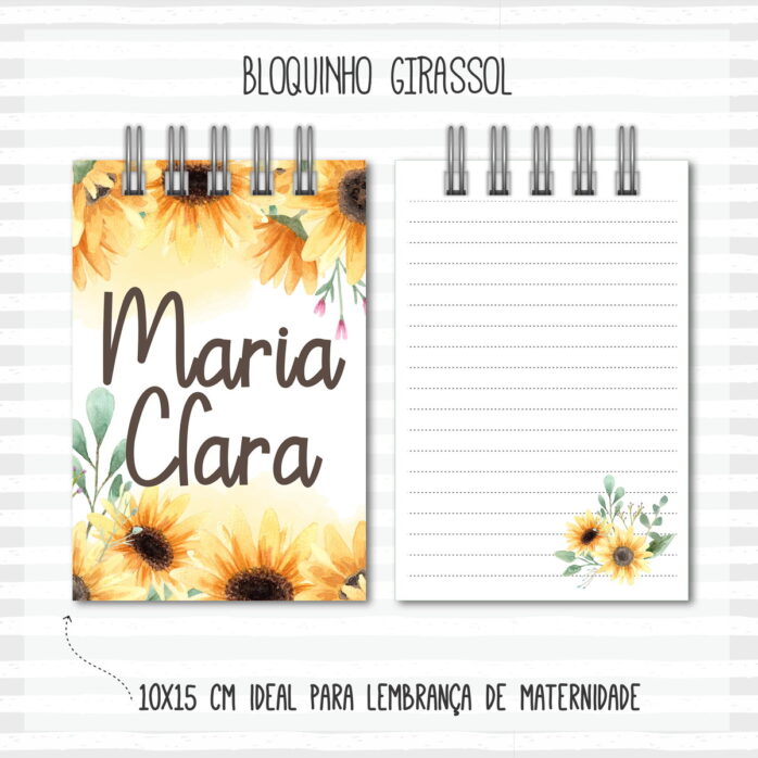 Bloquinho Anotações Girassol