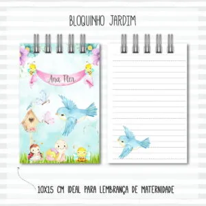 Bloquinho Anotações Jardim