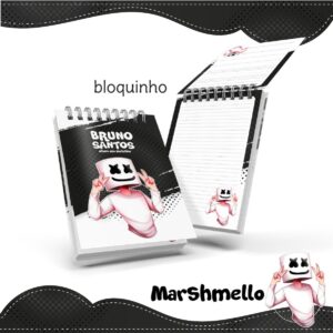Bloquinho Anotações Marshmello