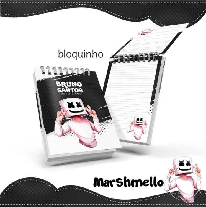 Bloquinho Anotações Marshmello