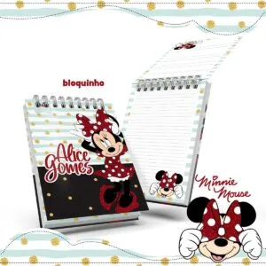 Bloquinho Anotações Minnie Vermelha
