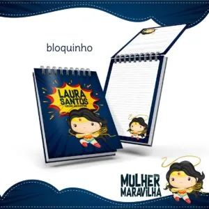 Bloquinho Anotações Mulher Maravilha Cute 9 Bloquinho Anotações Mulher Maravilha Cute