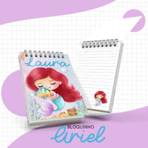 Bloquinho de Anotações Ariel para Chá de Bebê