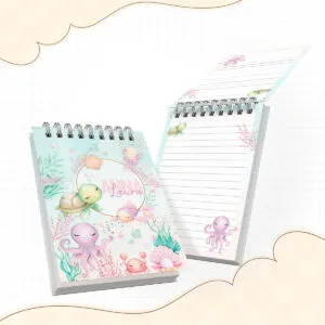 Bloquinho de Anotações Fundo do Mar Menina