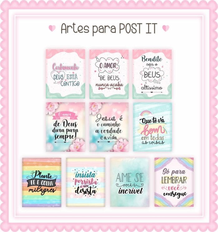 Bloquinho e Post It Frases