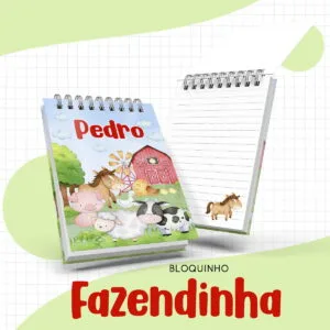 Bloquinho Fazendinha Menino 12 Bloquinho Fazendinha Menino