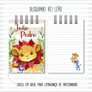 Bloquinho Rei Leão Digital para Imprimir e Personalizar 16 Bloquinho Rei Leão Digital para Imprimir e Personalizar