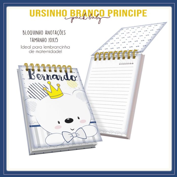 Bloquinho Ursinho Branco