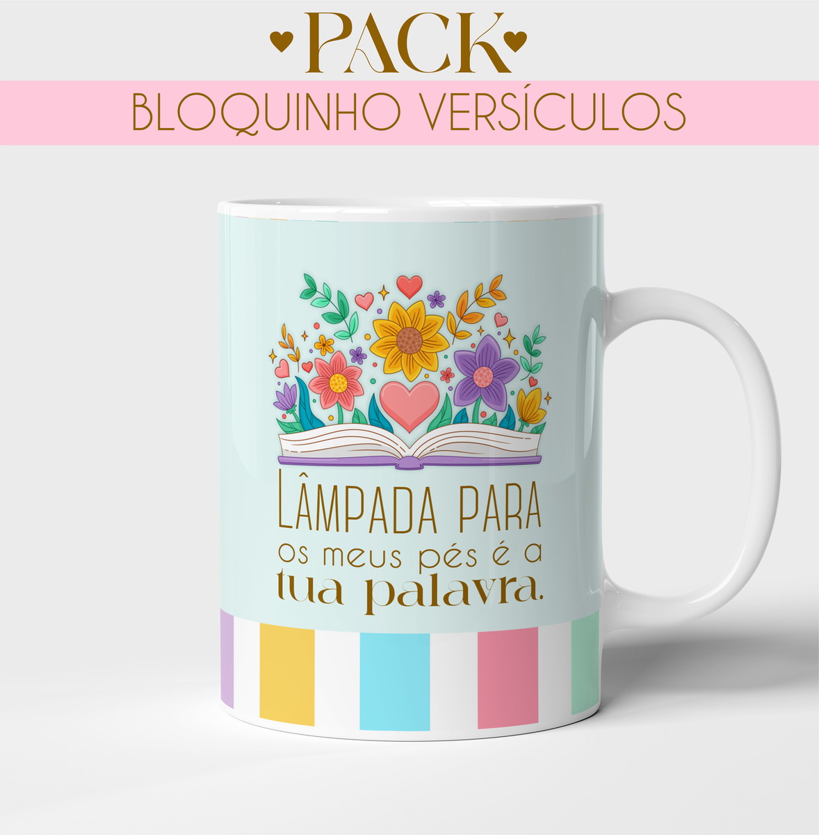 Kit Digital Bloquinhos Versículos para Papelaria e Canecas 3 Kit Digital Bloquinhos Versículos para Papelaria e Canecas - Imagem 3