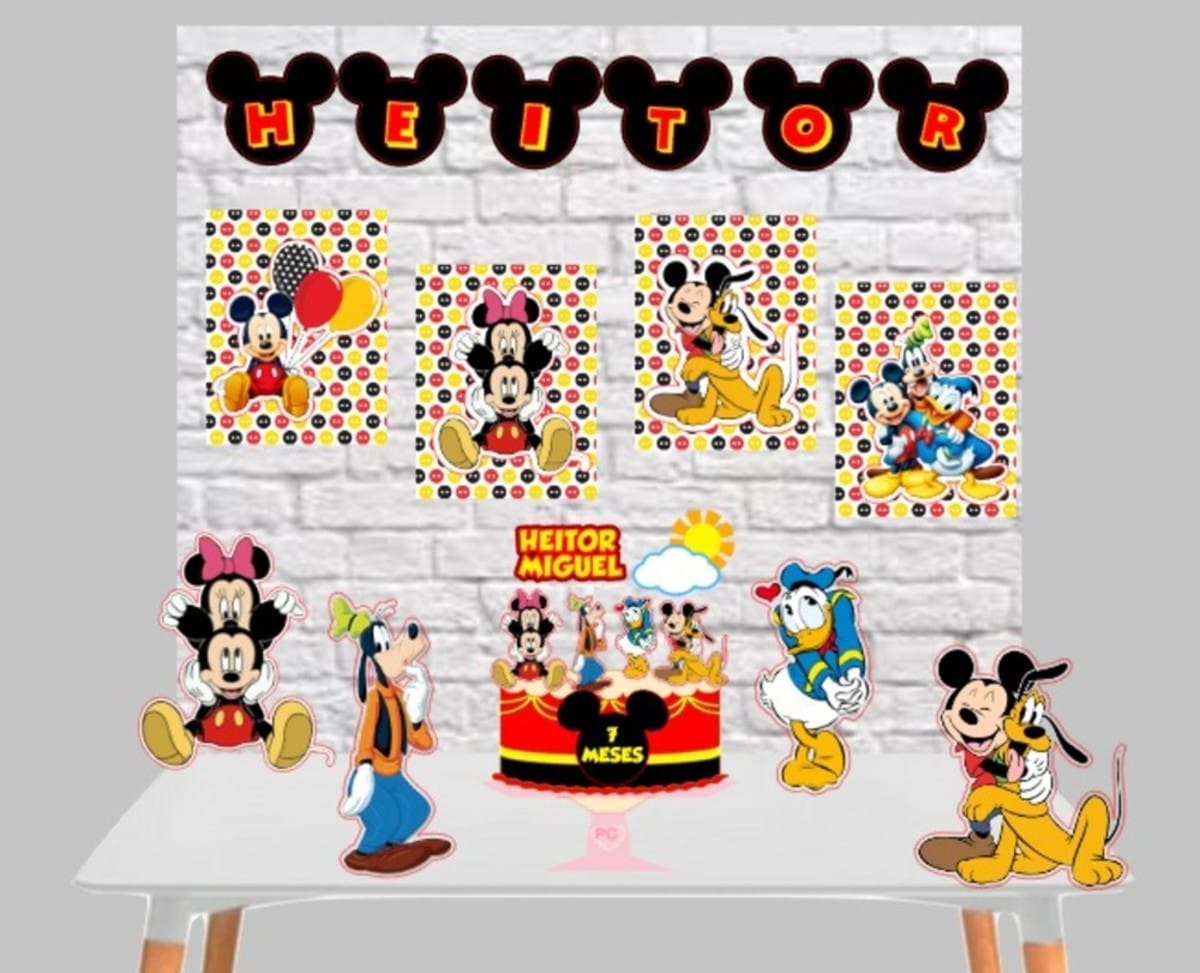 Bolinho Mickey Arquivo Digital para Corte em Vinil 1 Bolinho Mickey Arquivo Digital para Corte em Vinil