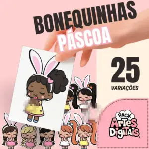 Bonequinhas Pascoa Png Kit Digital Para Sublimacao E Cartonagem