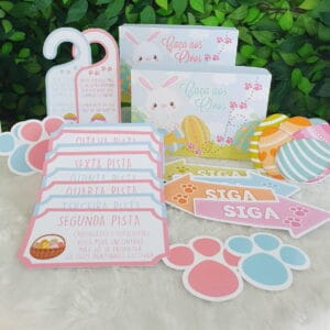 Kit Digital Caça aos Ovos de Páscoa Cute para Imprimir 3 caca aos ovos pascoa arquivo digital imprimir 4