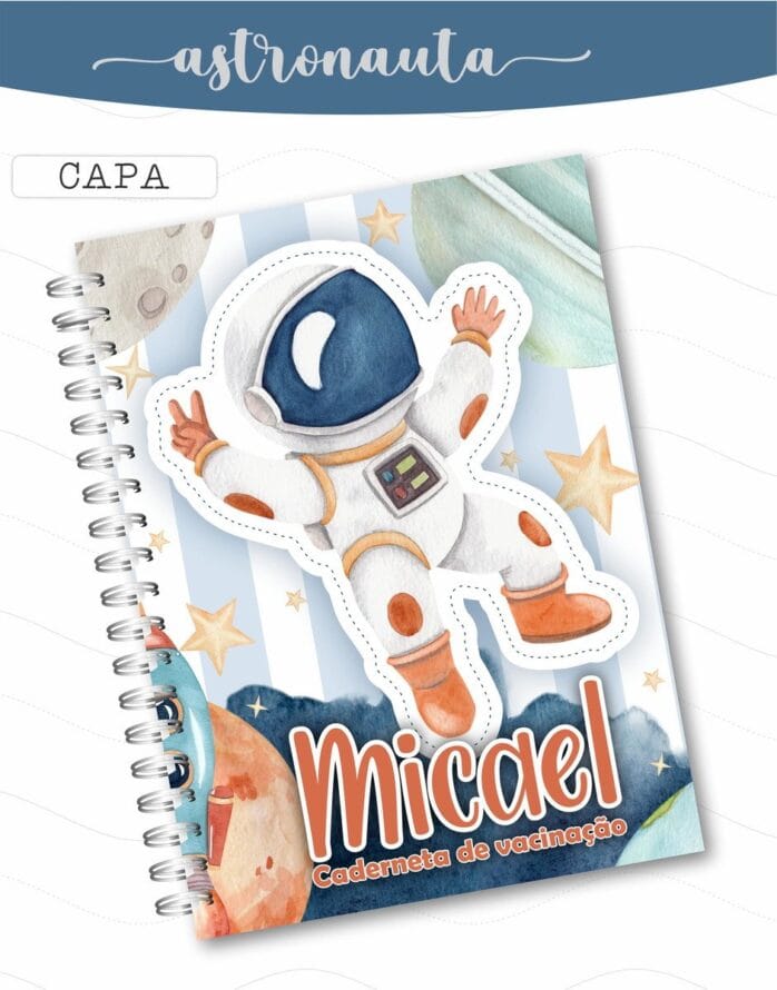 Caderneta de Saúde Astronauta Menino