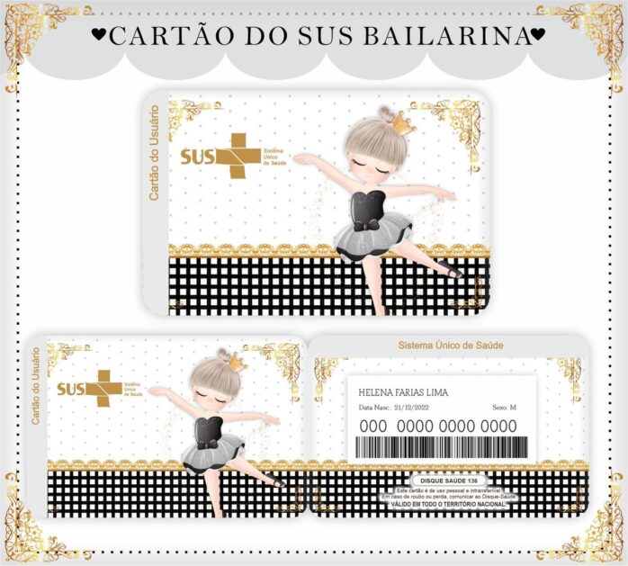 Caderneta de Saúde Bailarina Black
