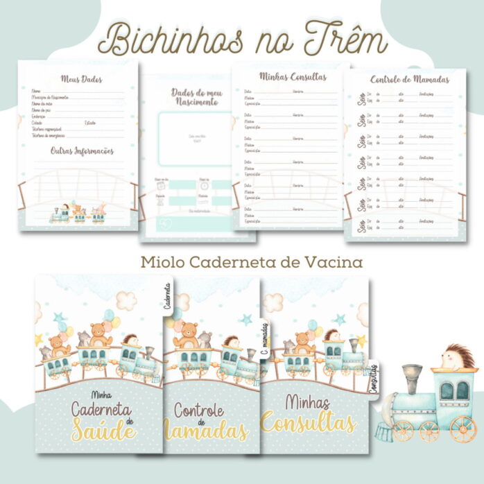 Caderneta de Saúde Bichinhos no Trem