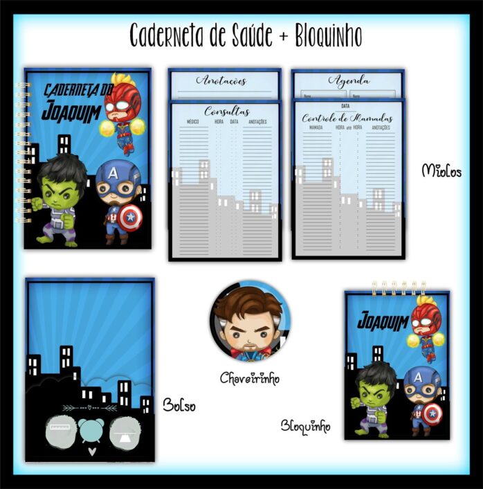 Caderneta de Saúde + Bloquinho Herois