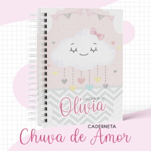 Caderneta de Saúde Personalizada Chuva de Amor Digital 24 caderneta de saude chuva de amor clean arquivo digital