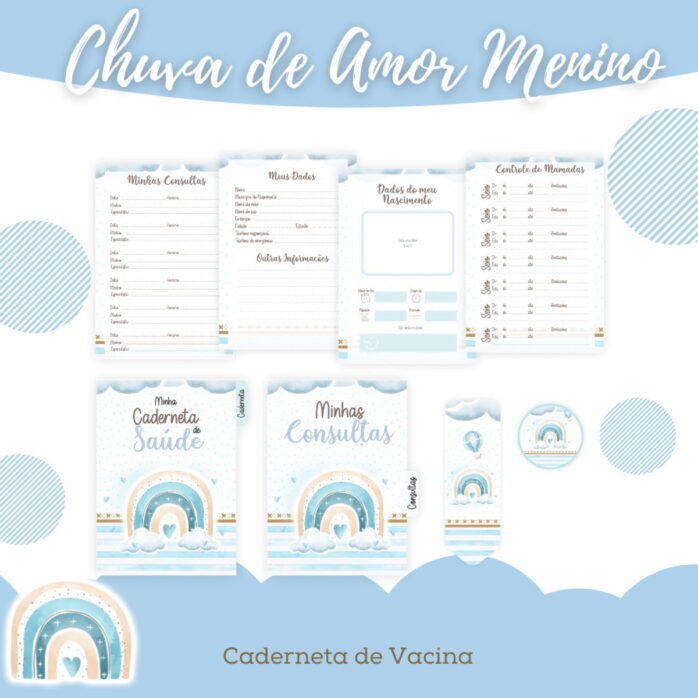 Caderneta de Saúde Chuva de Amor Menino