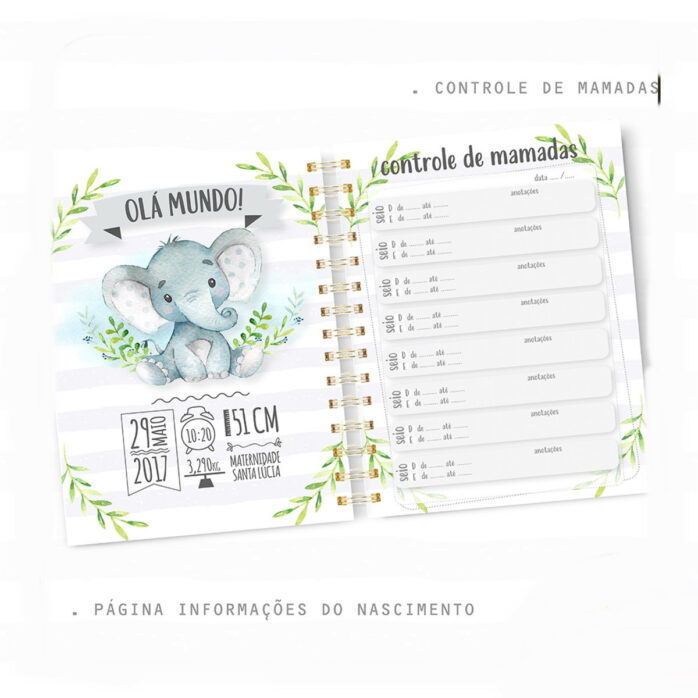 Caderneta de Saúde - Elefante Menino