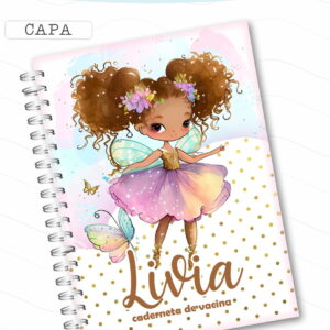 Caderneta de Saúde Fadinha Negra Digital Personalizável
