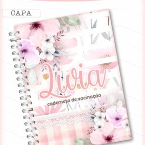 Caderneta de Saúde Floral Menina