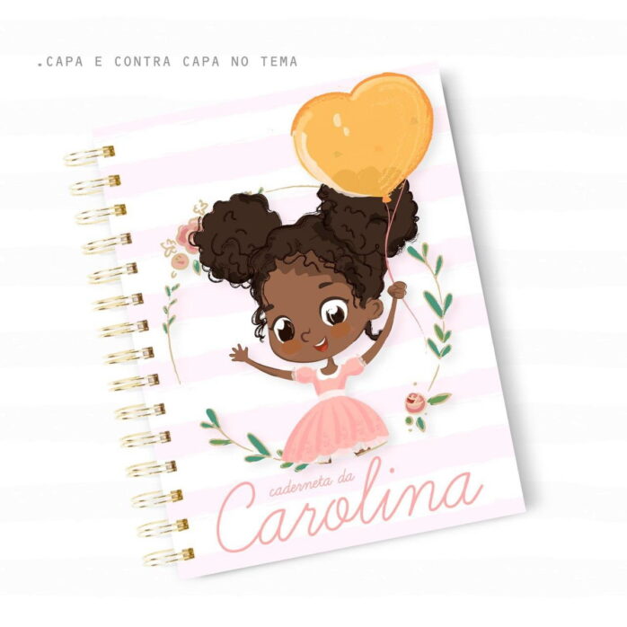 Caderneta de Saúde - Menina Negra Balão