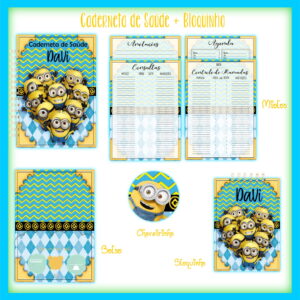 Caderneta de Saúde Minions Personalizada em PDF