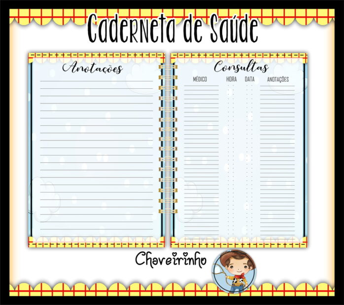 Caderneta de Saúde - Toy Story