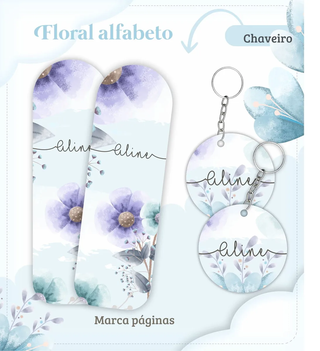 Caderneta de Vacina Alfabeto Floral