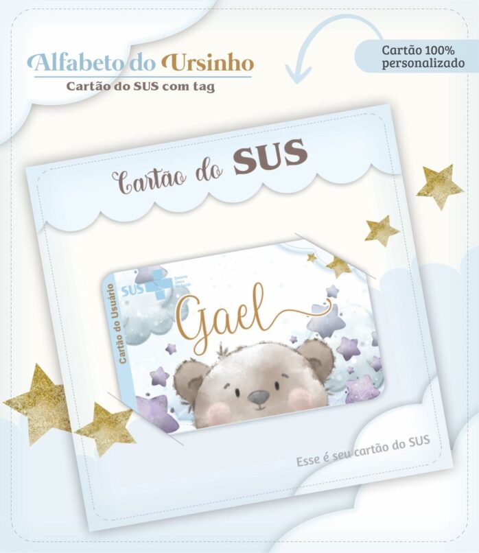 Caderneta de Vacina Alfabeto Ursinho