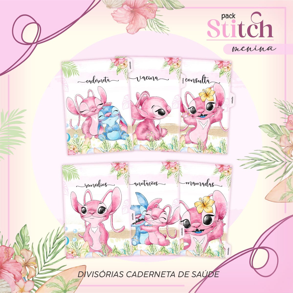 Caderneta de Vacina Angel Menina Digital para Personalizar 4 Caderneta de Vacina Angel Menina Digital para Personalizar - Imagem 4