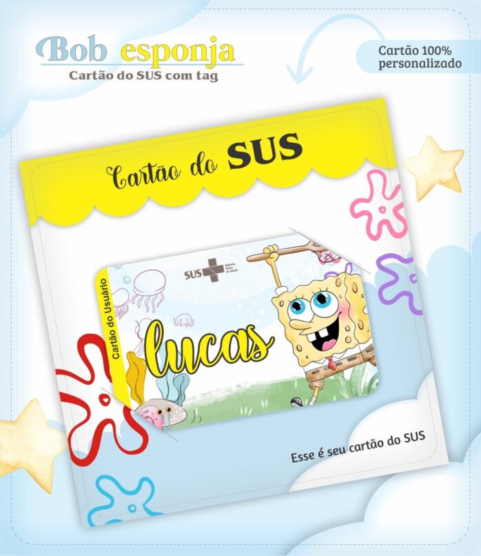 Caderneta de Vacina Bob Esponja