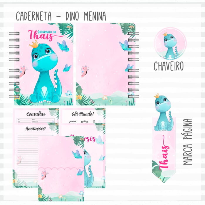 Caderneta de Vacina Dino Menina
