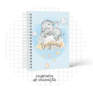 Caderneta de Vacina Elefantinho Cinza Baby