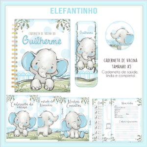 Caderneta de Vacina Elefantinho Digital para Imprimir