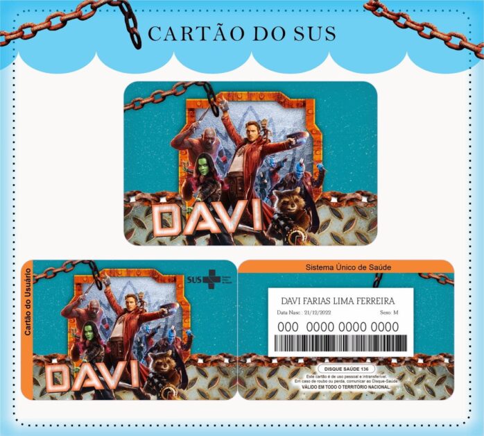 Caderneta de Vacina Guardiões da Galáxia