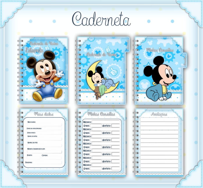 Caderneta de Vacina Mickey Baby