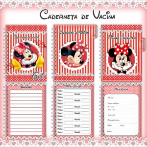 Caderneta de Vacina Minie Vermelha